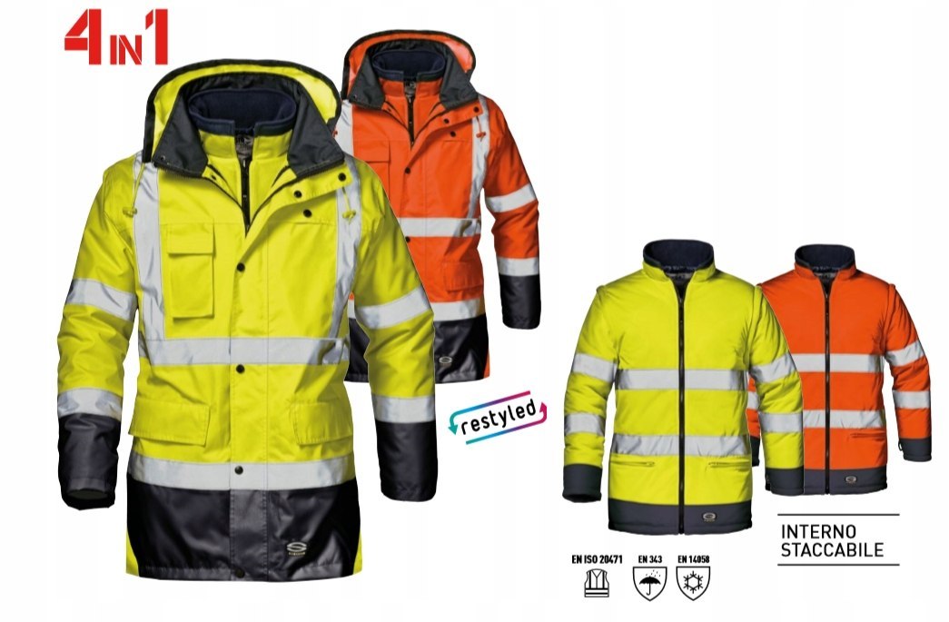 ODBLASKOWA KURTKA ROBOCZA 4W1 BHP SIRSAFETY r.XL