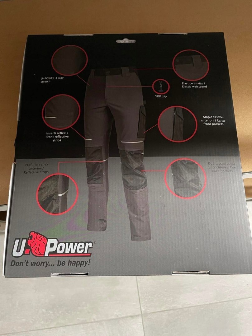 Spodnie robocze U-POWER ATOM GREEN Premium r.M Spodnie robocze U-POWER ATOM GREEN Premium r.M