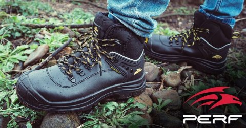 BUTY ROBOCZE BHP PERF PB1C CZARNE SKÓRA S3 HRO WR SRC