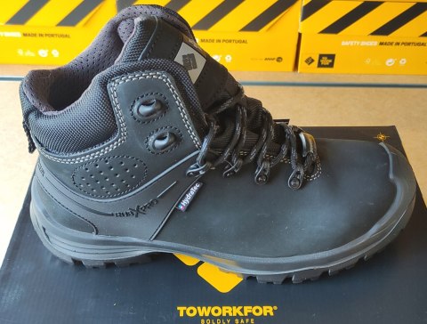 WYSOKIE SKÓRZANE BUTY ROBOCZE BHP S3 WR HRO SRC FUSION HIKER BLACK r. 45