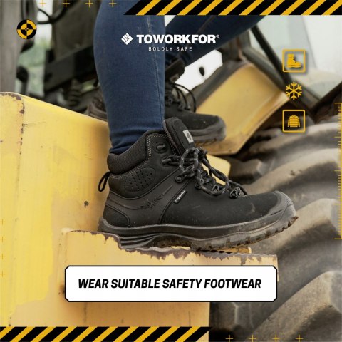 WYSOKIE SKÓRZANE BUTY ROBOCZE BHP S3 WR HRO SRC FUSION HIKER BLACK r. 45
