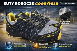 BUTY ROBOCZE MĘSKIE LEKKIE LETNIE BHP GOODYEAR U1502 S1P