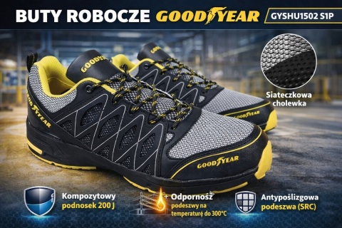 BUTY ROBOCZE MĘSKIE LEKKIE LETNIE BHP GOODYEAR U1502 S1P