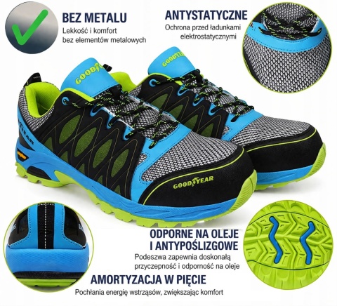 BUTY ROBOCZE MĘSKIE LEKKIE LETNIE GOODYEAR MODEL U1503 S1