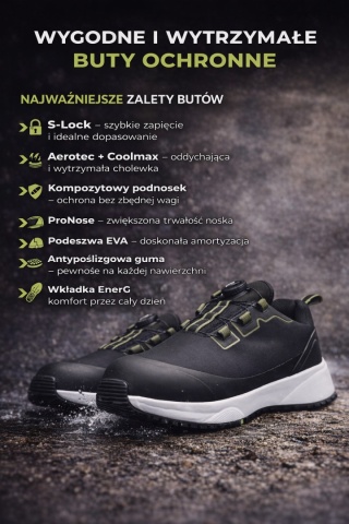 Buty robocze obuwie BHP S1P SRC CI ESD SANITA S-Feel Prenit White