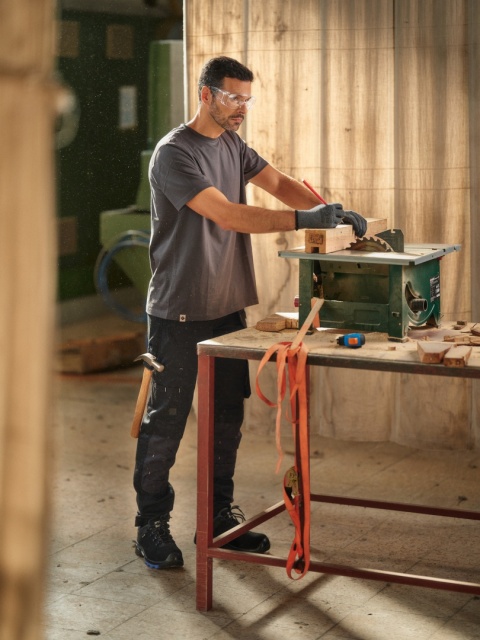 Koszulka robocza T-shirt ToWorkFor Szybkoschnąca FastDry Oddychająca Unisex Szara r.M-XXL