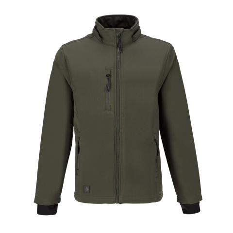 Kurtka Softshell ToWorkFor 1U50.40 Wiatroodporna Odpinany kaptur Zielona r.M-XXL
