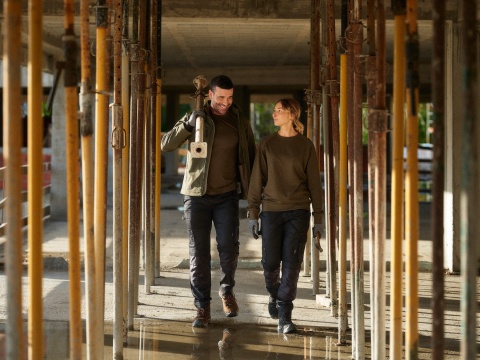 Kurtka Softshell ToWorkFor 1U50.40 Wiatroodporna Odpinany kaptur Zielona r.M-XXL