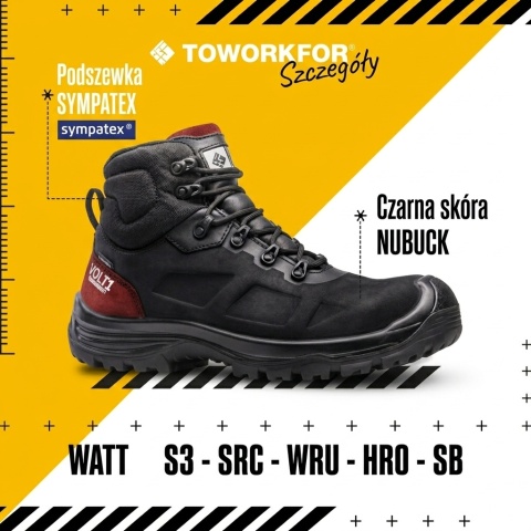 Obuwie Buty robocze trzewiki elektroizolacyjne ToWorkFor WATT VOLT1