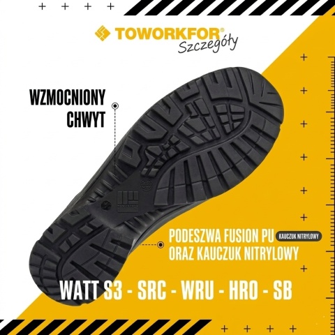 Obuwie Buty robocze trzewiki elektroizolacyjne ToWorkFor WATT VOLT1
