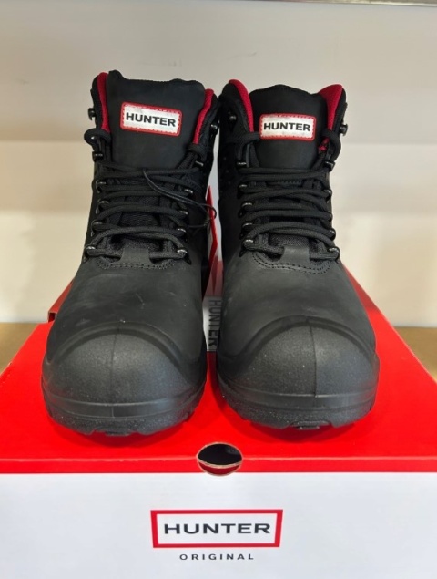 WYSOKIE OBUWIE BUTY ROBOCZE BHP HUNTER-SS-08 M S3 SKÓRA LICOWA CZARNE