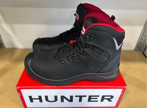 WYSOKIE OBUWIE BUTY ROBOCZE BHP HUNTER-SS-08 M S3 SKÓRA LICOWA CZARNE