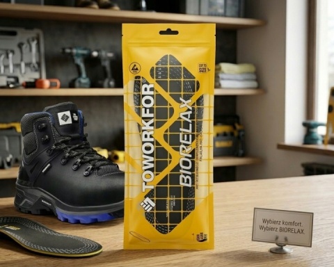 Wkładki do butów roboczych BHP ToWorkFOR Biorelax r. 42-47